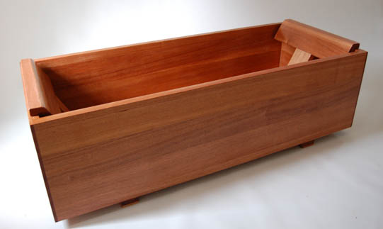 japanese ofuro tub made of mahogany