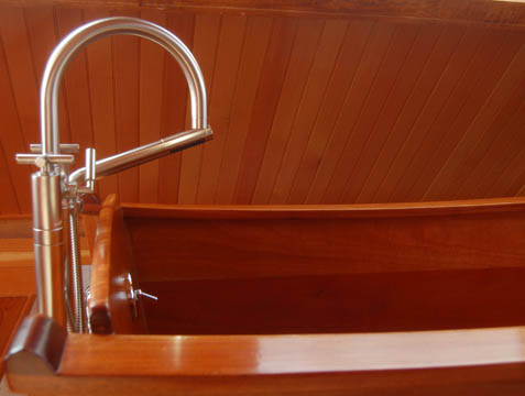 custom wooden tub